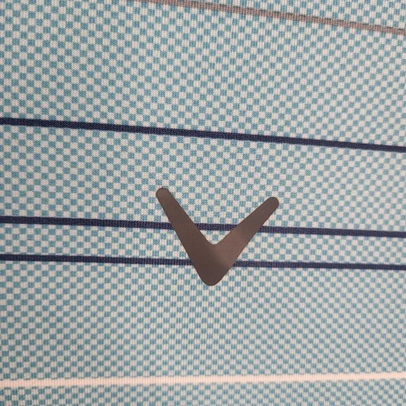 Callaway Polo Shirt Mens 2XL Blue‎ Striped Opti-Dri Golf Performance Lightweight - Picture 2 of 7